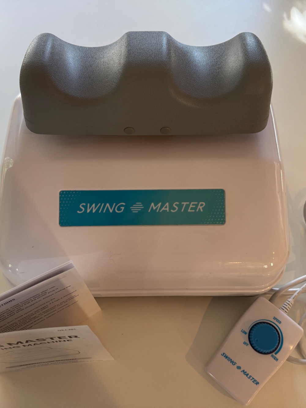 Swing Master Gray and White Portable Relaxation Massager